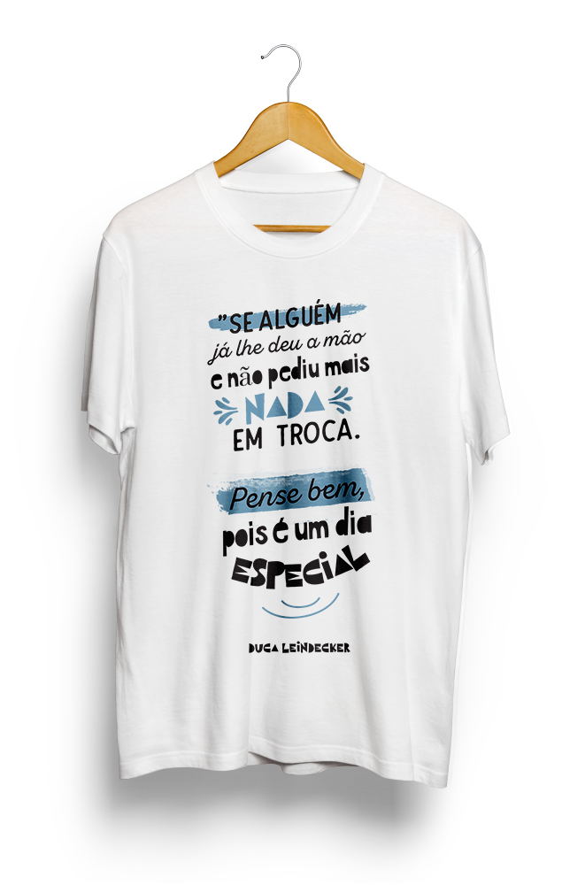 Foto do produto Camiseta Dia Especial | Branca/Azul